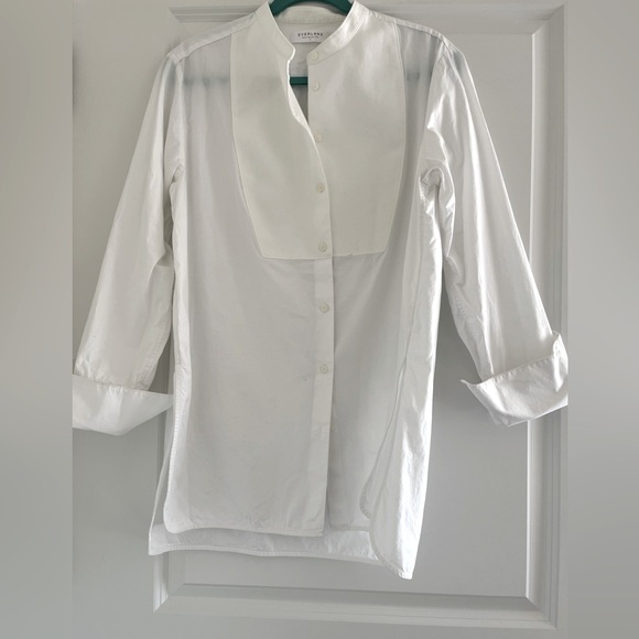 Everlane Women's The Tuxedo Button Down Shirt 100% Cotton Size 12 - Picture 3 of 11
